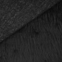 Tissu fausse fourrure à longs poils hirsutes, noir