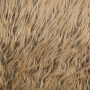 Tissu fausse fourrure à longs poils hirsutes Curly, marron