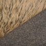 Tissu fausse fourrure à longs poils hirsutes Curly, marron
