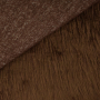 Tissu fausse fourrure à longs poils hirsutes, marron foncé
