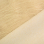 Tissu fausse fourrure à longs poils hirsutes, beige