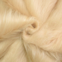 Tissu fausse fourrure à longs poils hirsutes, beige