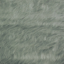 Tissu fausse fourrure à longs poils hirsutes, gris