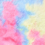 Tissu fausse fourrure poil long Arc-en-ciel