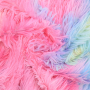 Tissu fausse fourrure poil long Arc-en-ciel